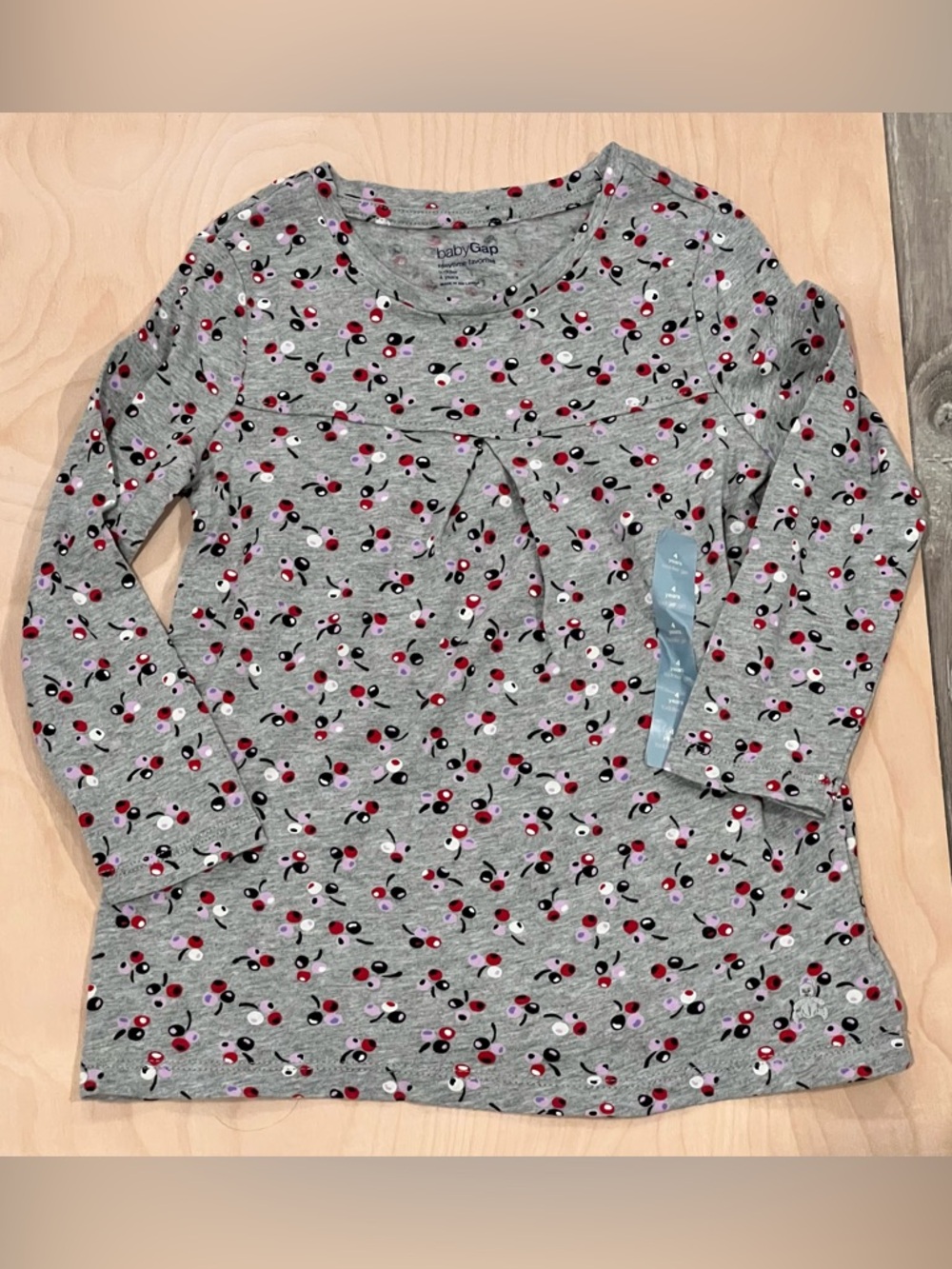 Baby Gap Floral Long Sleeve Tee 4 Years NWOT